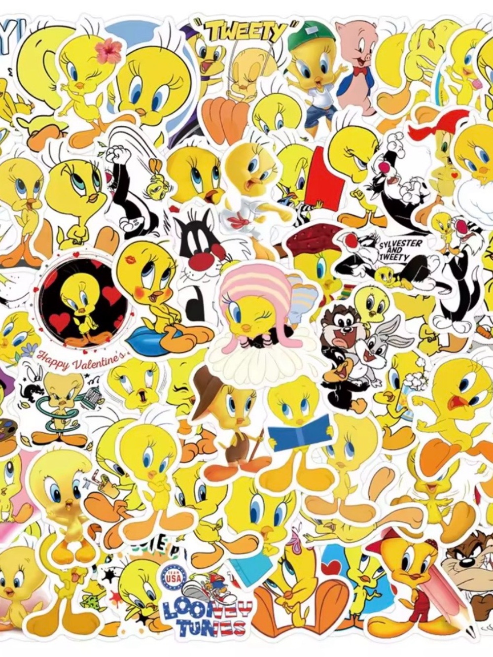TWEETY BIRD Stickers, pack of 50